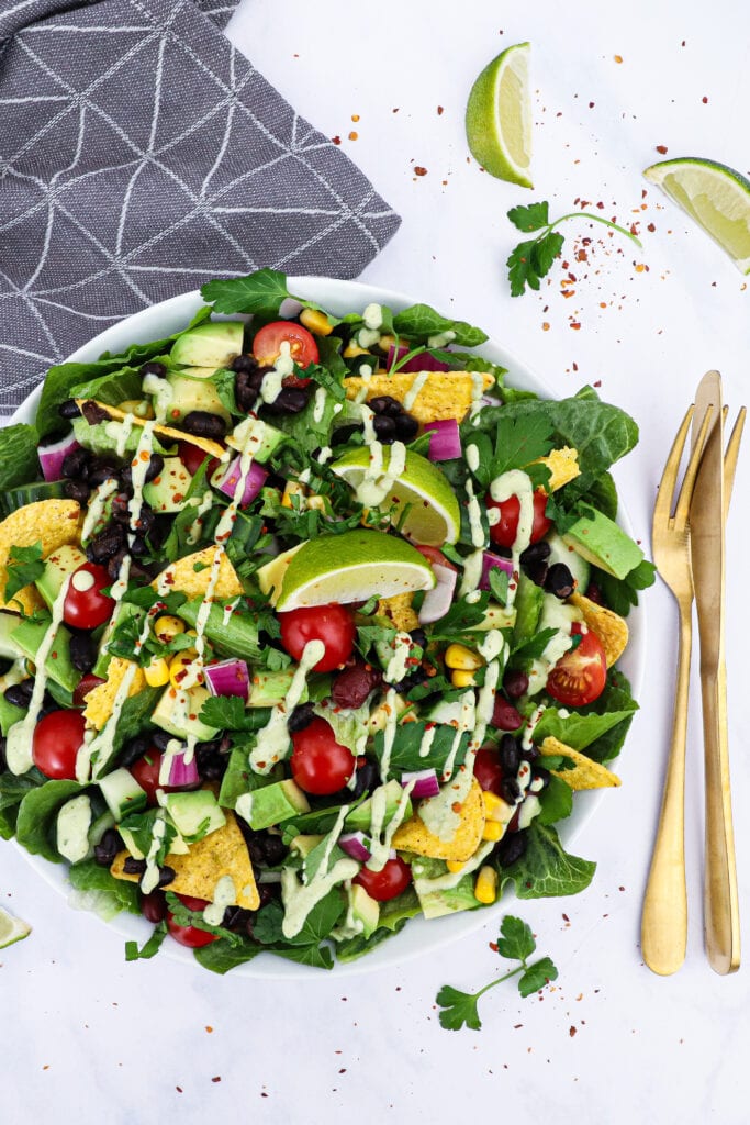 Mexicansk salat bowl - Opskrift på mexicansk salat