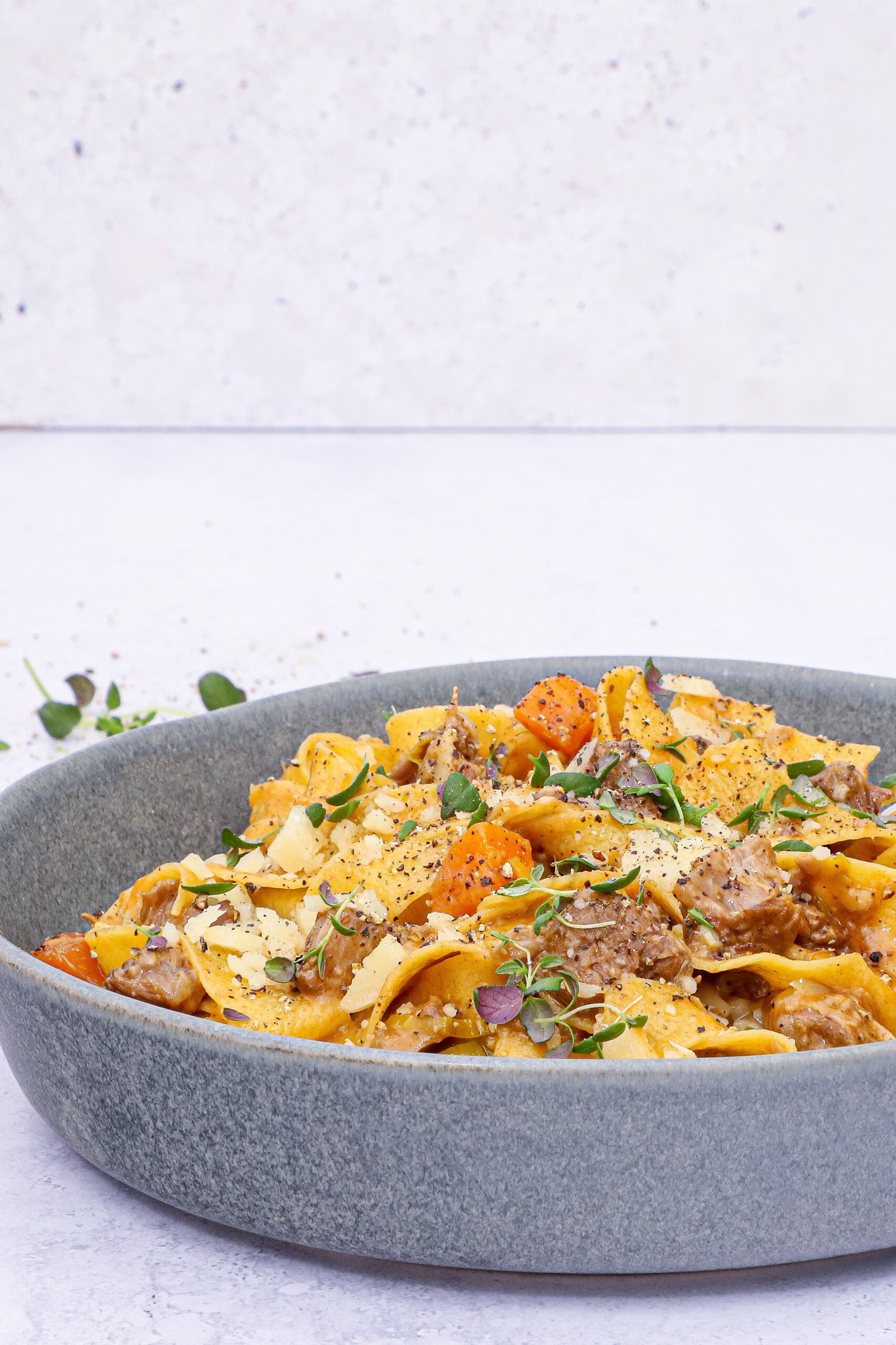 Pasta med ragout af osso buco Pasta med osso buco